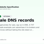 도메인이 스스로 판매를 알린다, DNS 에 숨은 _for-sale 레코드의 등장