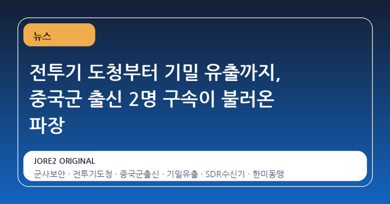 전투기 도청부터 기밀 유출까지, 중국군 출신 2명 구속이 불러온 파장