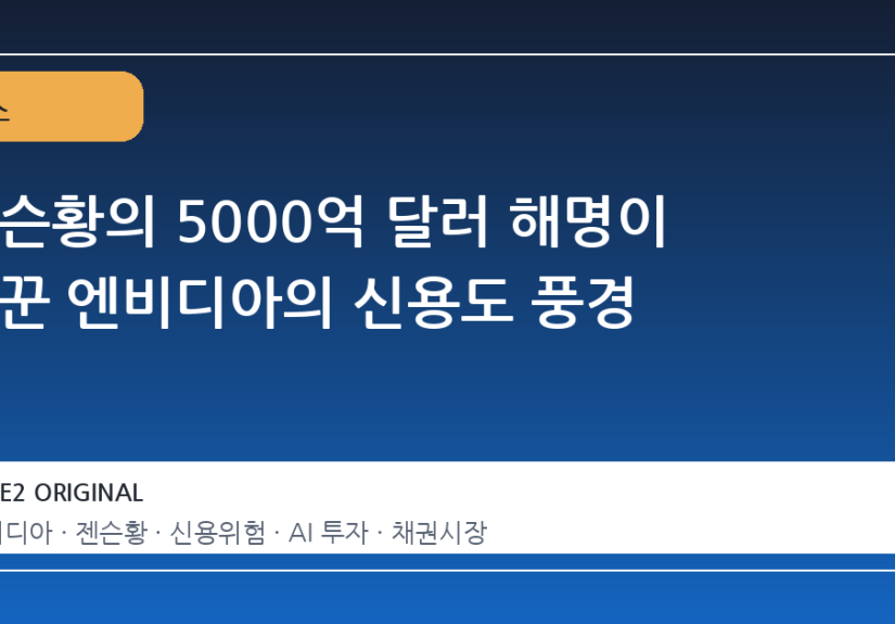 젠슨황의 5000억 달러 해명이 바꾼 엔비디아의 신용도 풍경