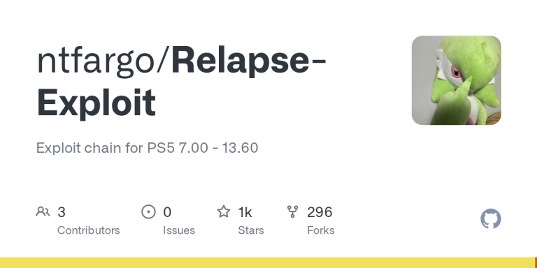 PS5 펌웨어 7.00~13.60 대상 릴립스 익스플로잇 공개