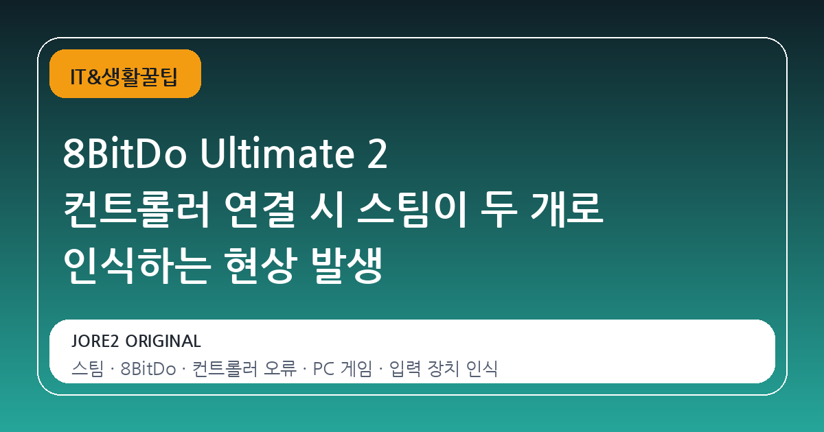 8BitDo Ultimate 2 컨트롤러 연결 시 스팀이 두 개로 인식하는 현상 발생