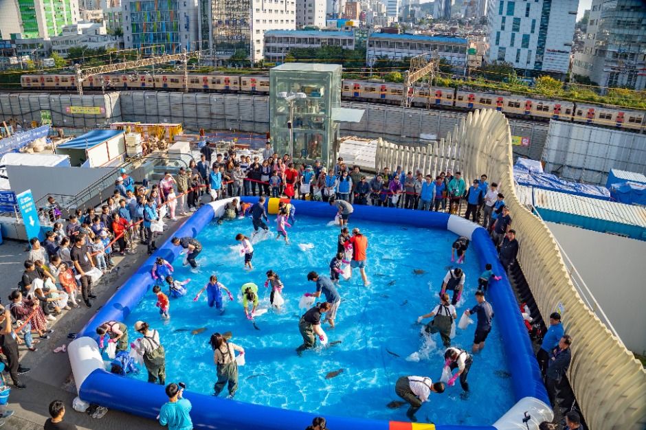 제9회 도심 속 바다축제, 노량진 일원에서 참치 해체와 경매 체험 진행