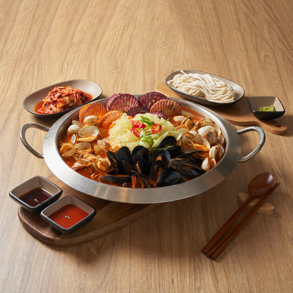 대전 월평동 대포조개전골, 블루리본 선정 조개 전골과 칼국수 코스