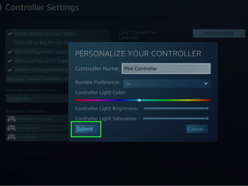 스팀에서 PS4 컨트롤러 블루투스 연결 시 오디오로만 인식되는 문제와 해결 절차