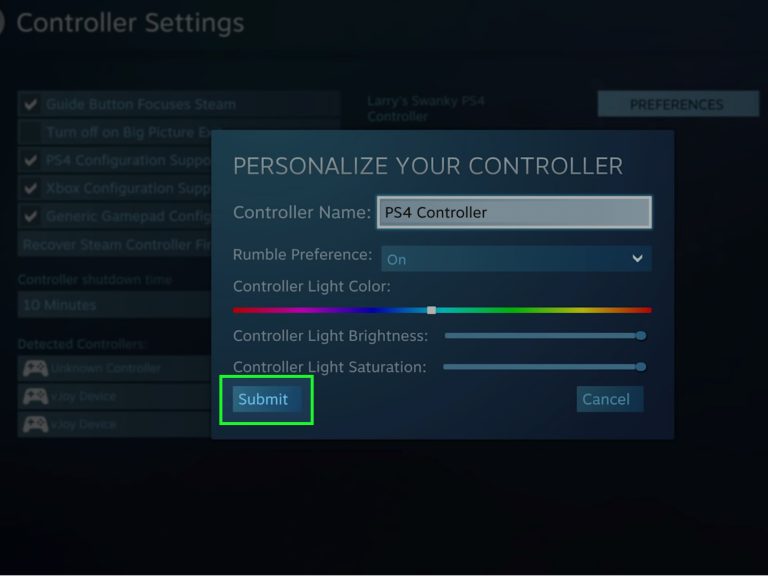 스팀에서 PS4 컨트롤러 블루투스 연결 시 오디오로만 인식되는 문제와 해결 절차