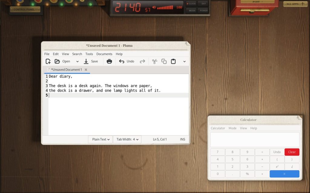 리눅스용 웨이랜드 데스크톱 DEsk, iOS 6 스큐어모피즘 테마로 베타 공개