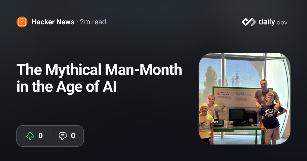 AI 에이전트 시대에도 브룩스의 법칙은 유효하다는 개발자 논쟁