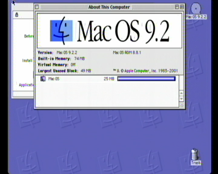 닌텐도 Wii에서 클래식 Mac OS 데스크톱 화면 구현