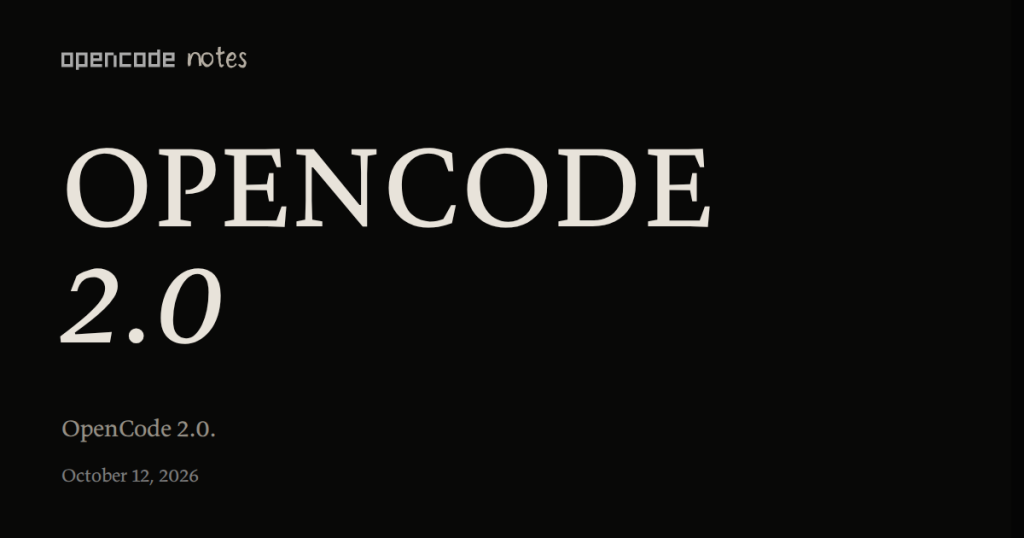 OpenCode 2.0, 클라이언트 서버 모델 자동화 및 자체 API 인식 기능 도입