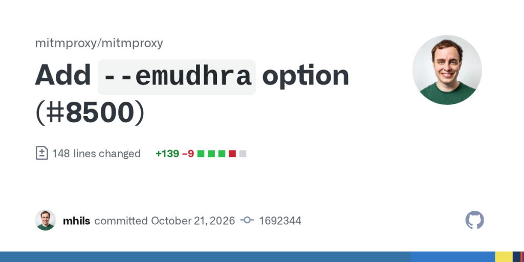 mitmproxy, eMudhra CA 인증서 우회용 –emudhra 옵션 추가